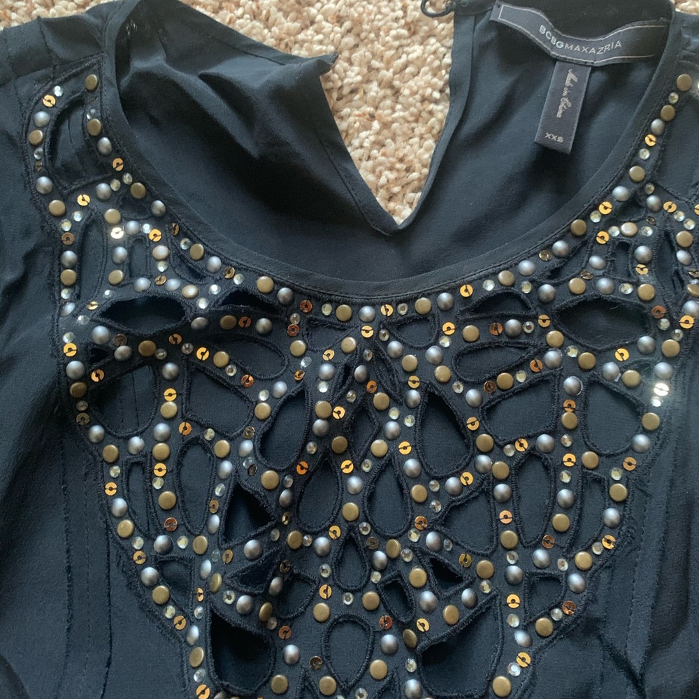 Black feather top
